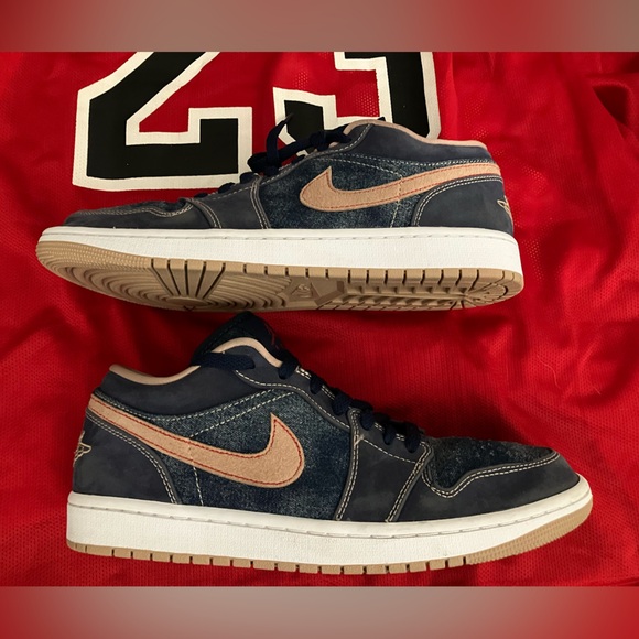 Nike Air Jordan 1 Low SE Denim Sneakers 🔥🔥Jordans Shoes - Picture 7 of 13